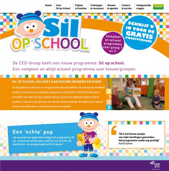 Vormgeving Website "Sil op School"