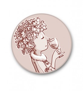 Sticker rond "Mme Bouquet"