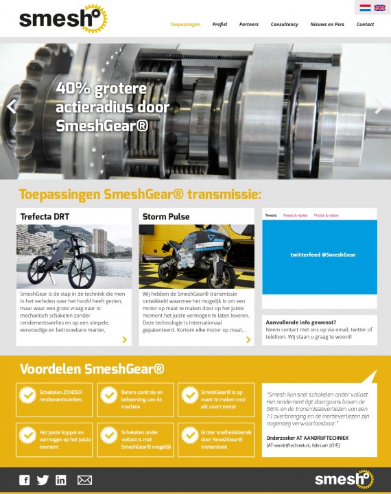 Vormgeving website Smesh